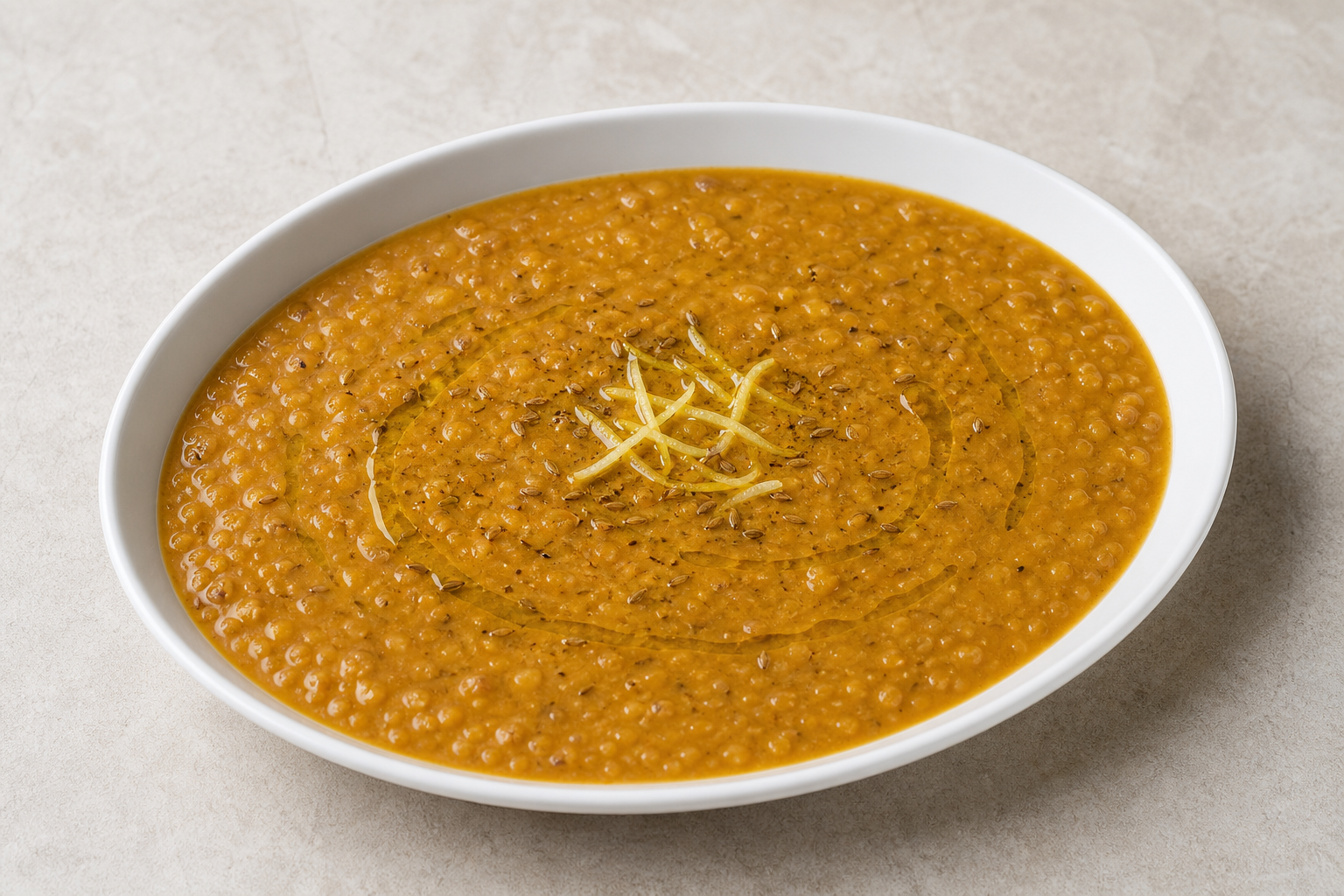 Photorealistic Middle Eastern lentil soup P03 food image by VDAMO