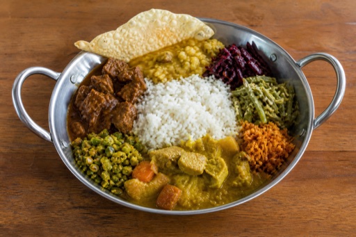 Photorealistic Sri Lankan curry plate P05 food image by VDAMO