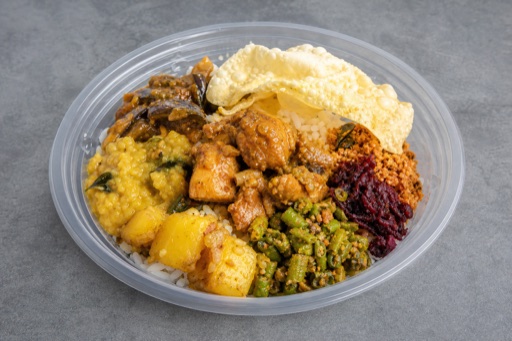 Photorealistic Sri Lankan curry plate P07 food image by VDAMO