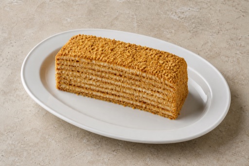 Photorealistic LV Honey cake slice dessert P03 food image by VDAMO