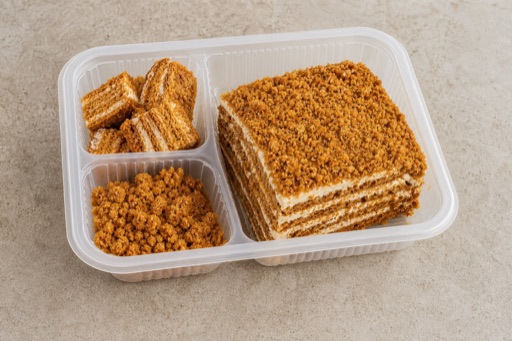 Photorealistic LV Honey cake slice dessert P08 food image by VDAMO