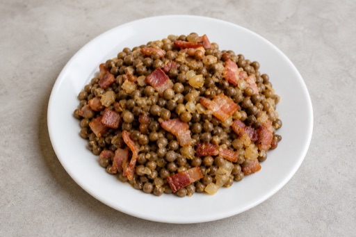 Photorealistic Grey peas with bacon P09 food image by VDAMO