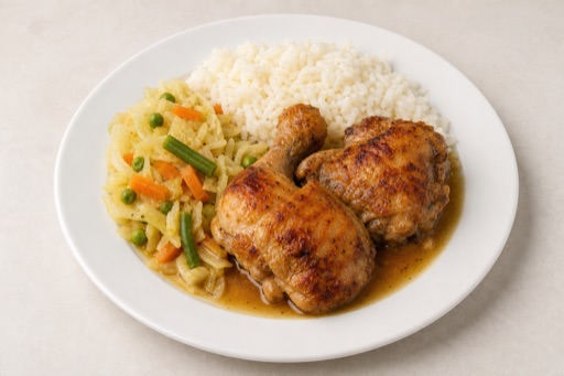 LV Roasted pork plate eastern-european P01 — Latvia dish