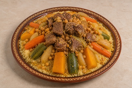 Photorealistic Beef couscous P10 food image by VDAMO