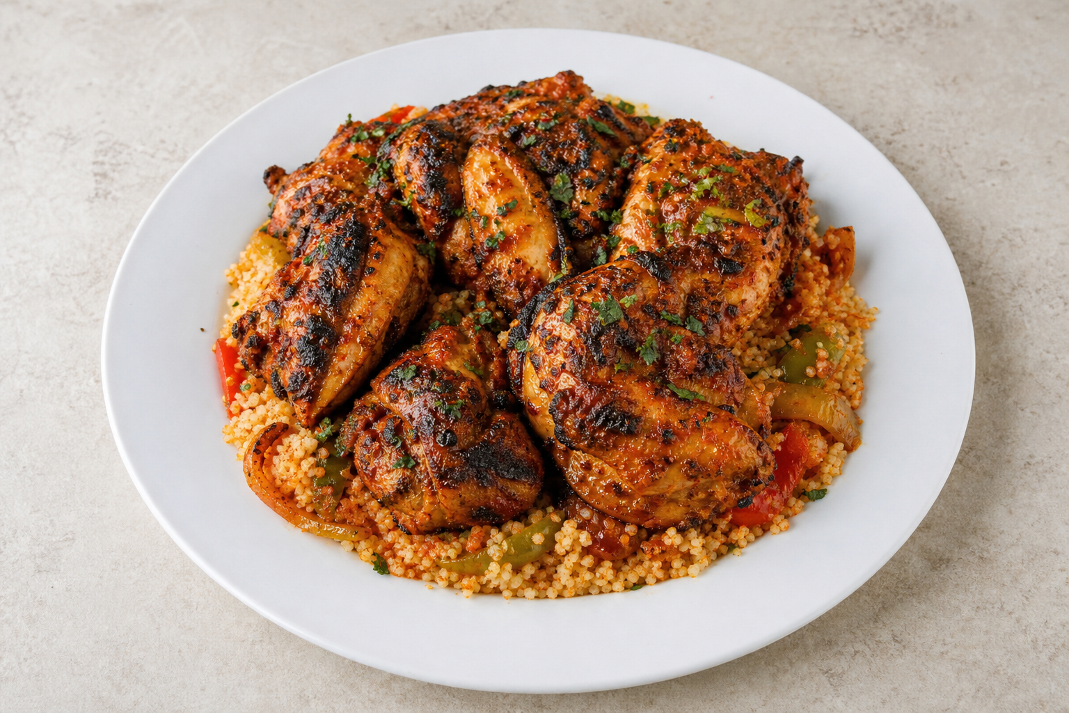 MA Harissa grilled chicken north-african P01 — Morocco dish