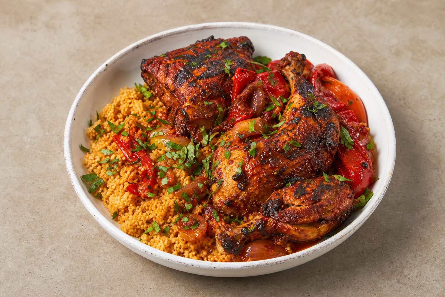 MA Harissa grilled chicken north-african P04 — Morocco dish