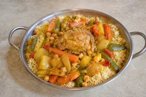 Photorealistic MA Vegetable couscous plate north-african P05 food image by VDAMO