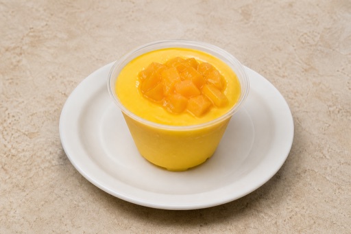 Photorealistic MX Mango pudding cup dessert P09 food image by VDAMO