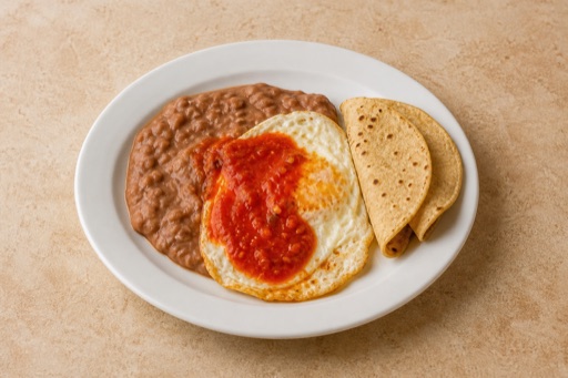 Photorealistic Mexican breakfast plate P09 food image by VDAMO