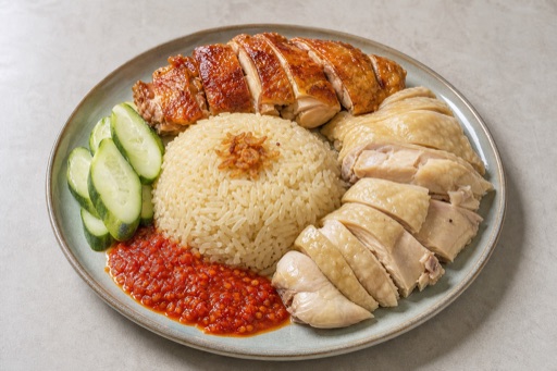 Photorealistic Malaysian chicken rice P10 food image by VDAMO
