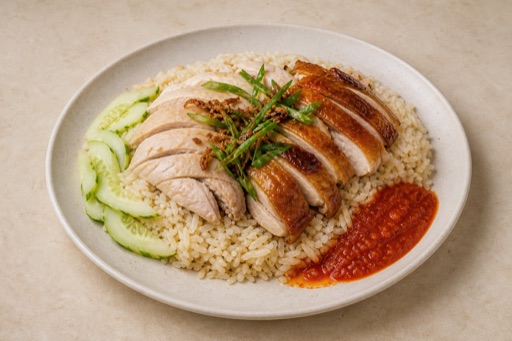 Photorealistic Malaysian chicken rice P10 food image by VDAMO