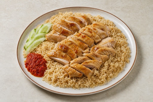 Photorealistic Malaysian chicken rice P10 food image by VDAMO