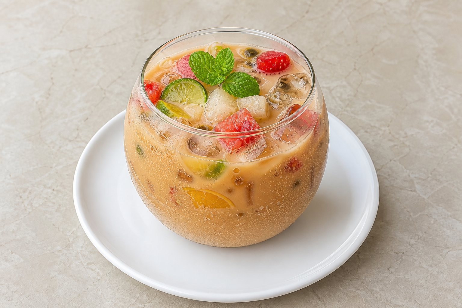 MY Signature rice plate milk-tea P01 — Malaysia dish