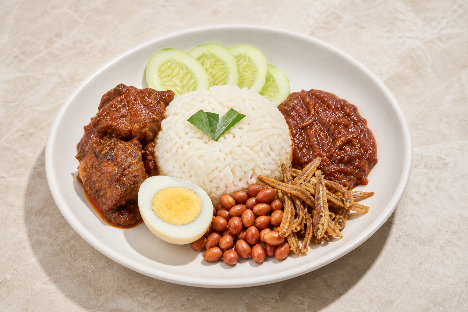 MY Signature rice plate milk-tea P04 — Malaysia dish