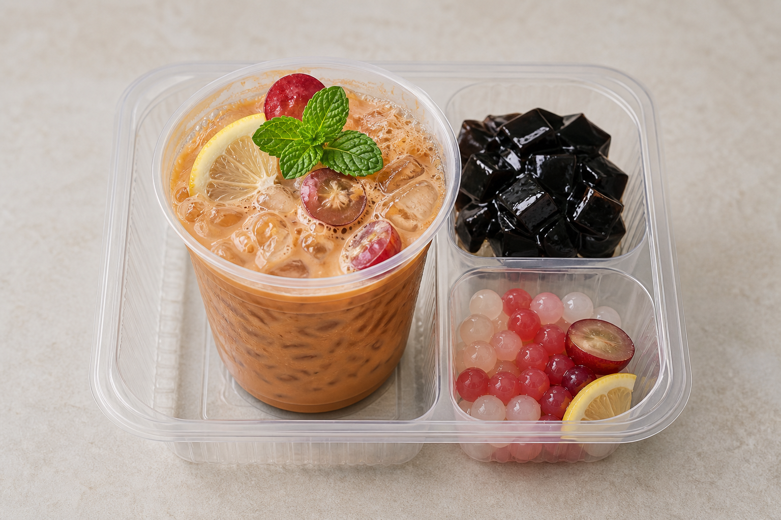 MY Signature rice plate milk-tea P08 — Malaysia dish
