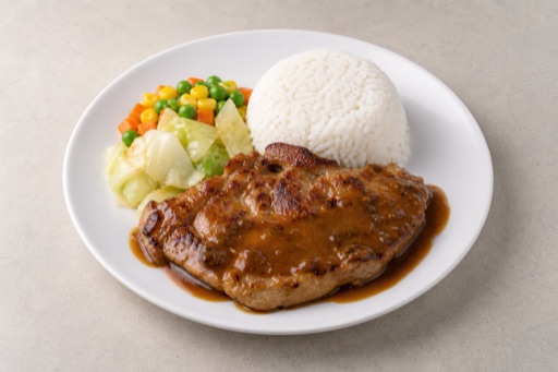 MY Pork chop plate western P01 — Malaysia dish