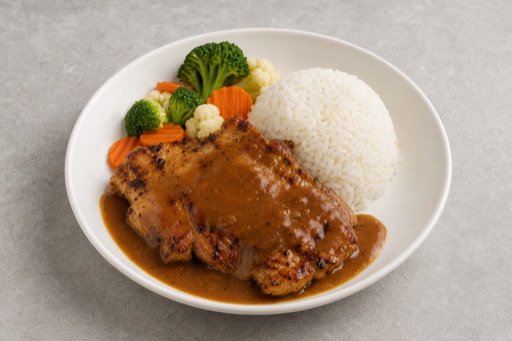 MY Pork chop plate western P04 — Malaysia dish