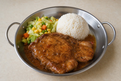 MY Pork chop plate western P05 — Malaysia dish