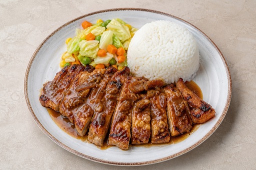 MY Pork chop plate western P10 — Malaysia dish