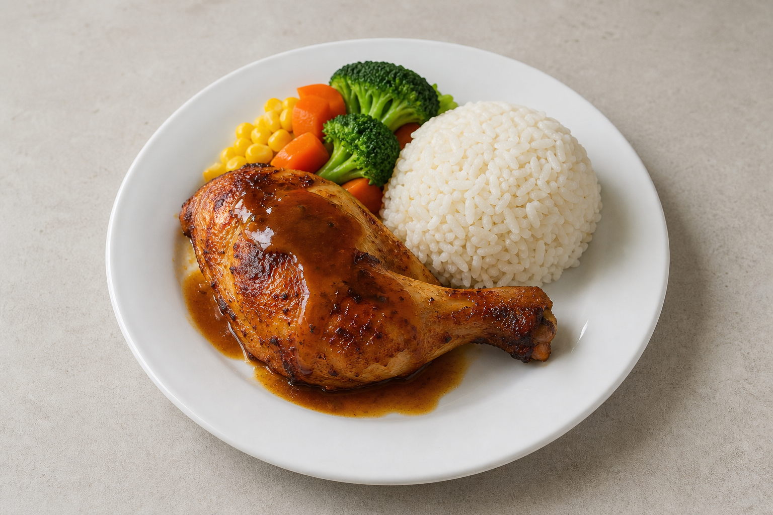 MY Roast chicken meal western P09 — Malaysia dish