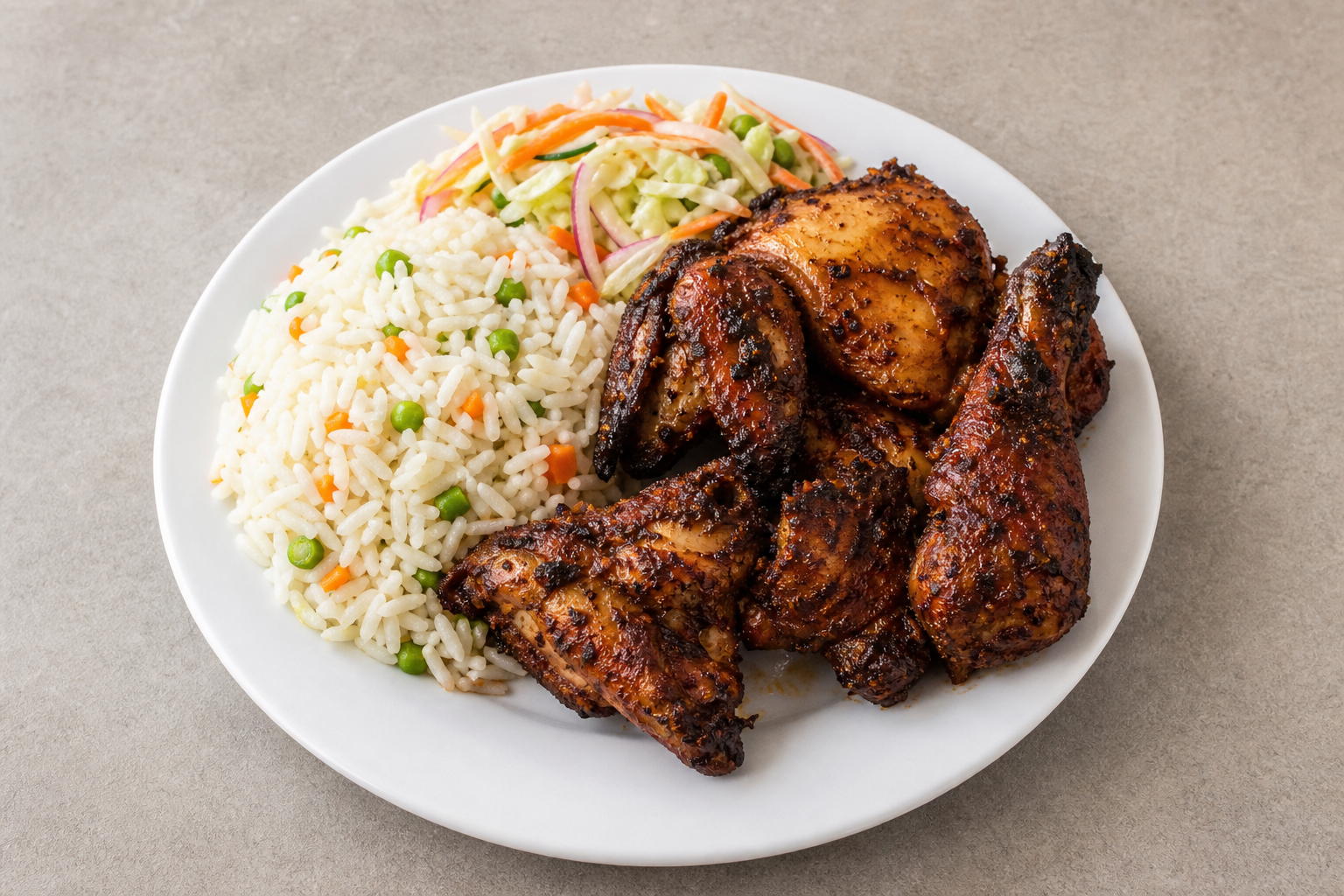 Photorealistic African grilled chicken P09 food image by VDAMO