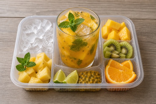 NL Tropical juice glass bar-drink P08 — Netherlands dish