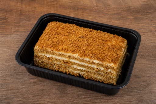 Photorealistic NL Honey cake slice dessert P06 food image by VDAMO