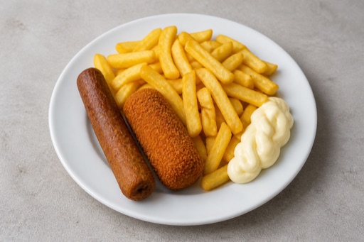 Dutch snack box menu photo, Netherlands menu images by VDAMO