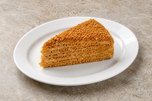 Photorealistic NO Honey cake slice dessert P03 food image by VDAMO