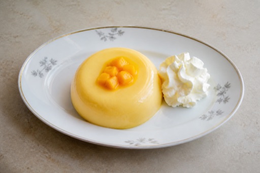 Photorealistic NO Mango pudding cup dessert P03 food image by VDAMO
