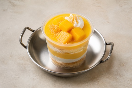 Photorealistic NO Mango pudding cup dessert P05 food image by VDAMO