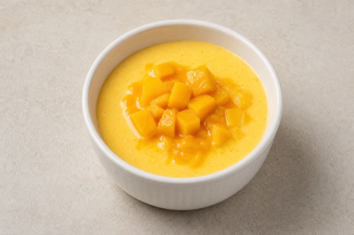 Photorealistic NO Mango pudding cup dessert P09 food image by VDAMO