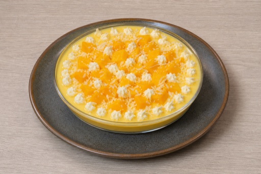 Photorealistic NO Mango pudding cup dessert P10 food image by VDAMO