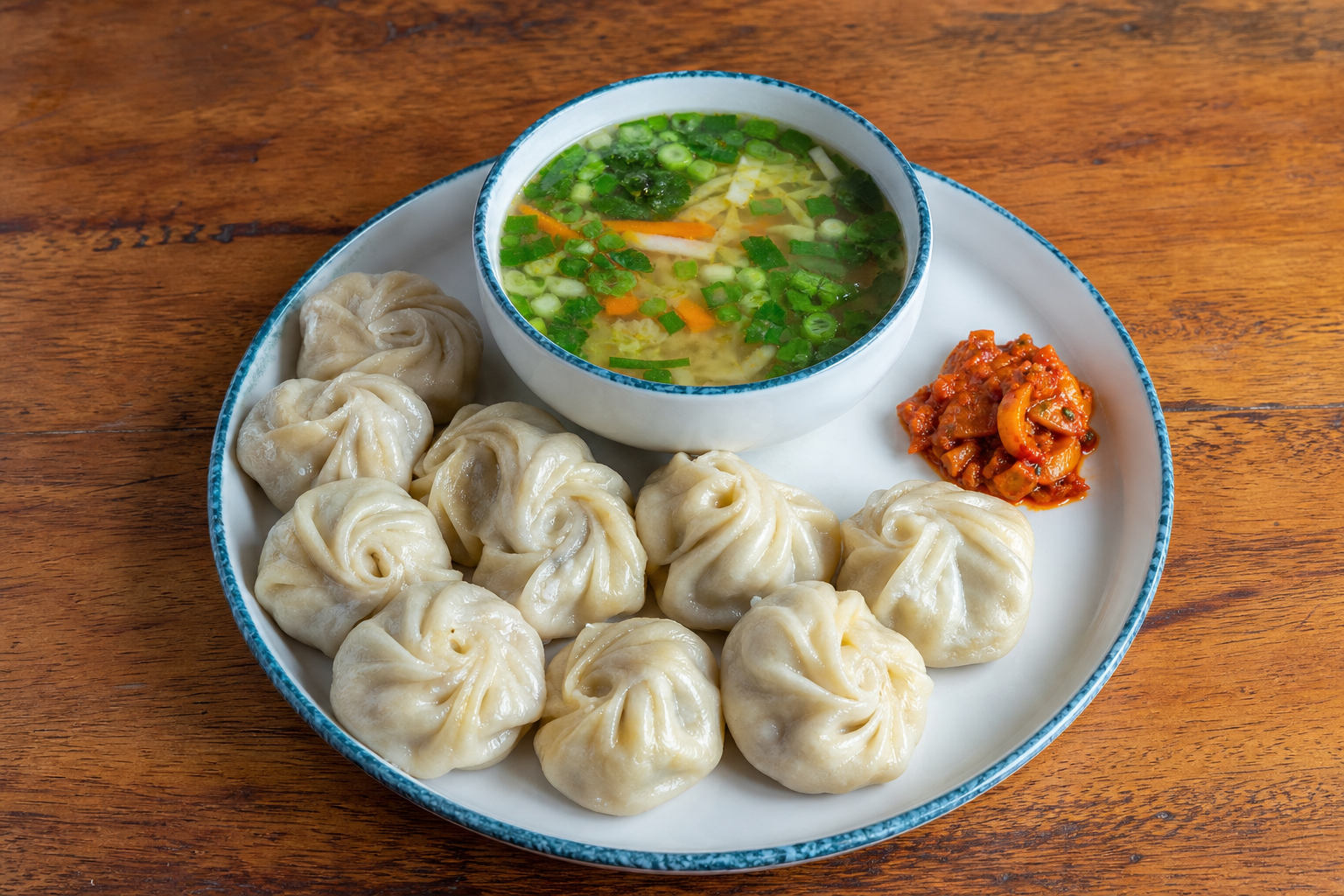 Photorealistic Nepali momo combo P04 food image by VDAMO