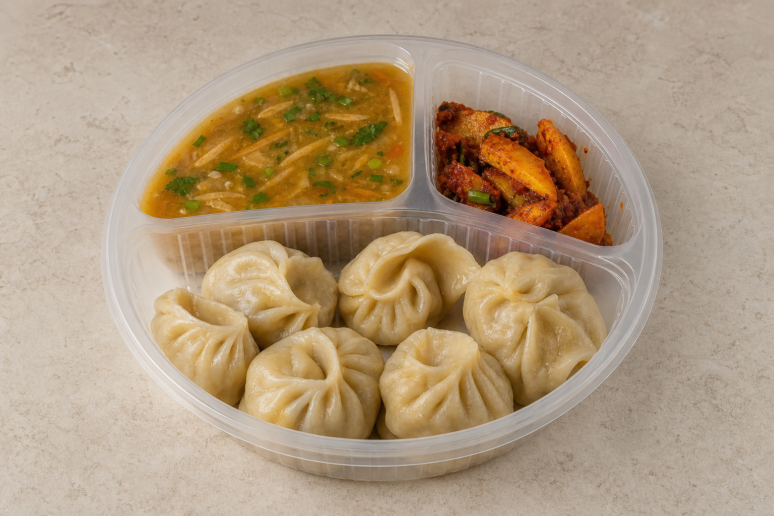 Photorealistic Nepali momo combo P07 food image by VDAMO