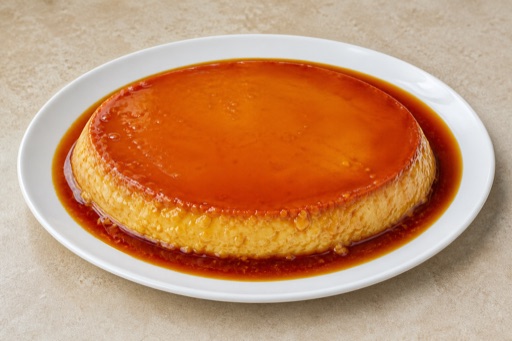 Photorealistic NZ Caramel custard dessert P03 food image by VDAMO