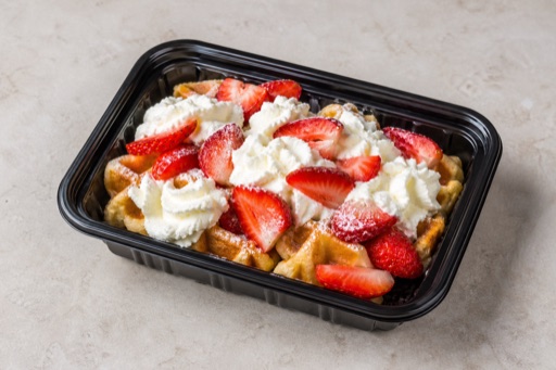 NZ Strawberry cream waffle dessert P06 — New Zealand dish