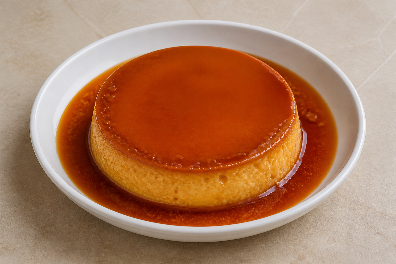 Photorealistic PH Caramel custard dessert P04 food image by VDAMO