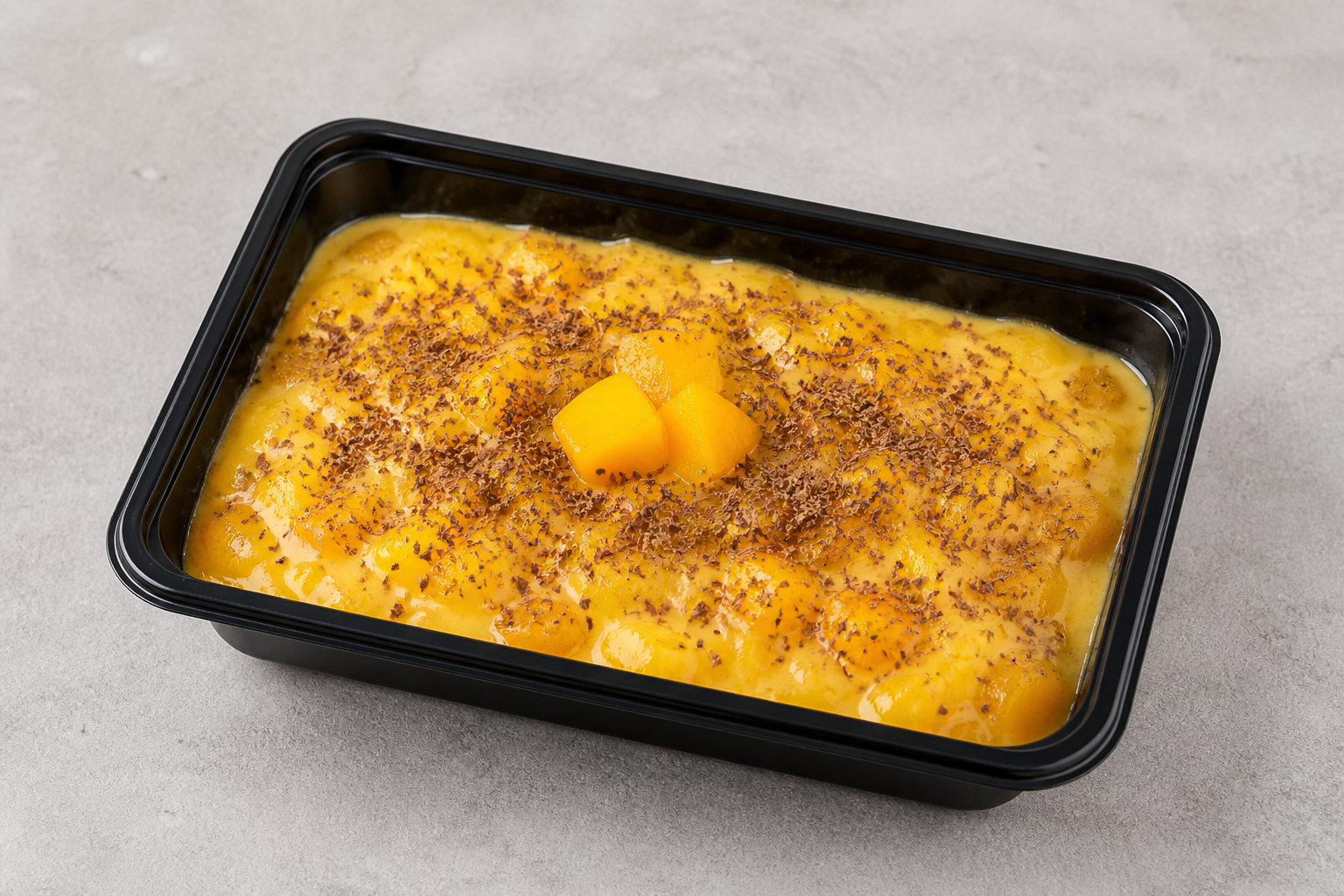 Photorealistic PL Mango pudding cup dessert P06 food image by VDAMO