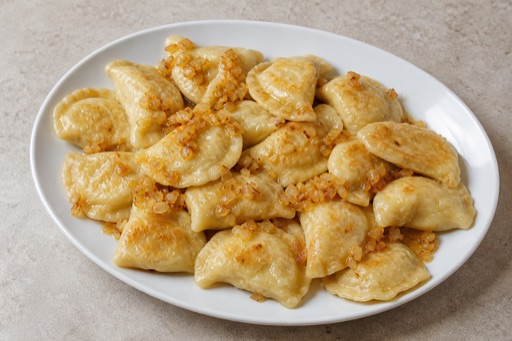 Photorealistic European dumpling plate P03 food image by VDAMO