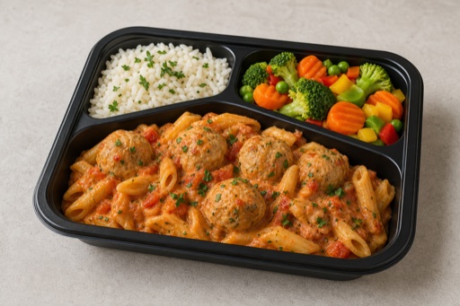 Photorealistic PL Meatball pasta western P08 food image by VDAMO
