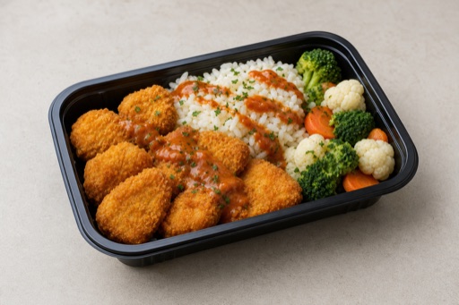 Photorealistic PT Chicken nuggets box fast-food P06 food image by VDAMO
