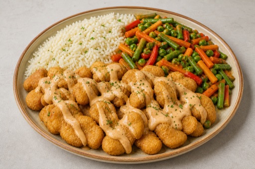 Photorealistic PT Chicken nuggets box fast-food P10 food image by VDAMO