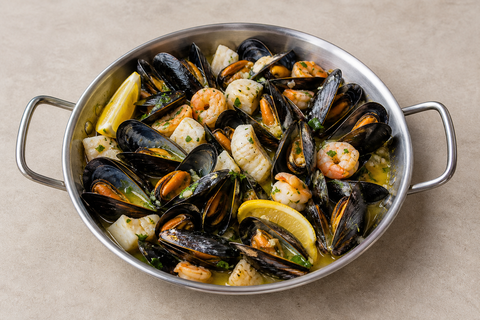PT Steamed mussels pot portuguese P05 — Portugal dish