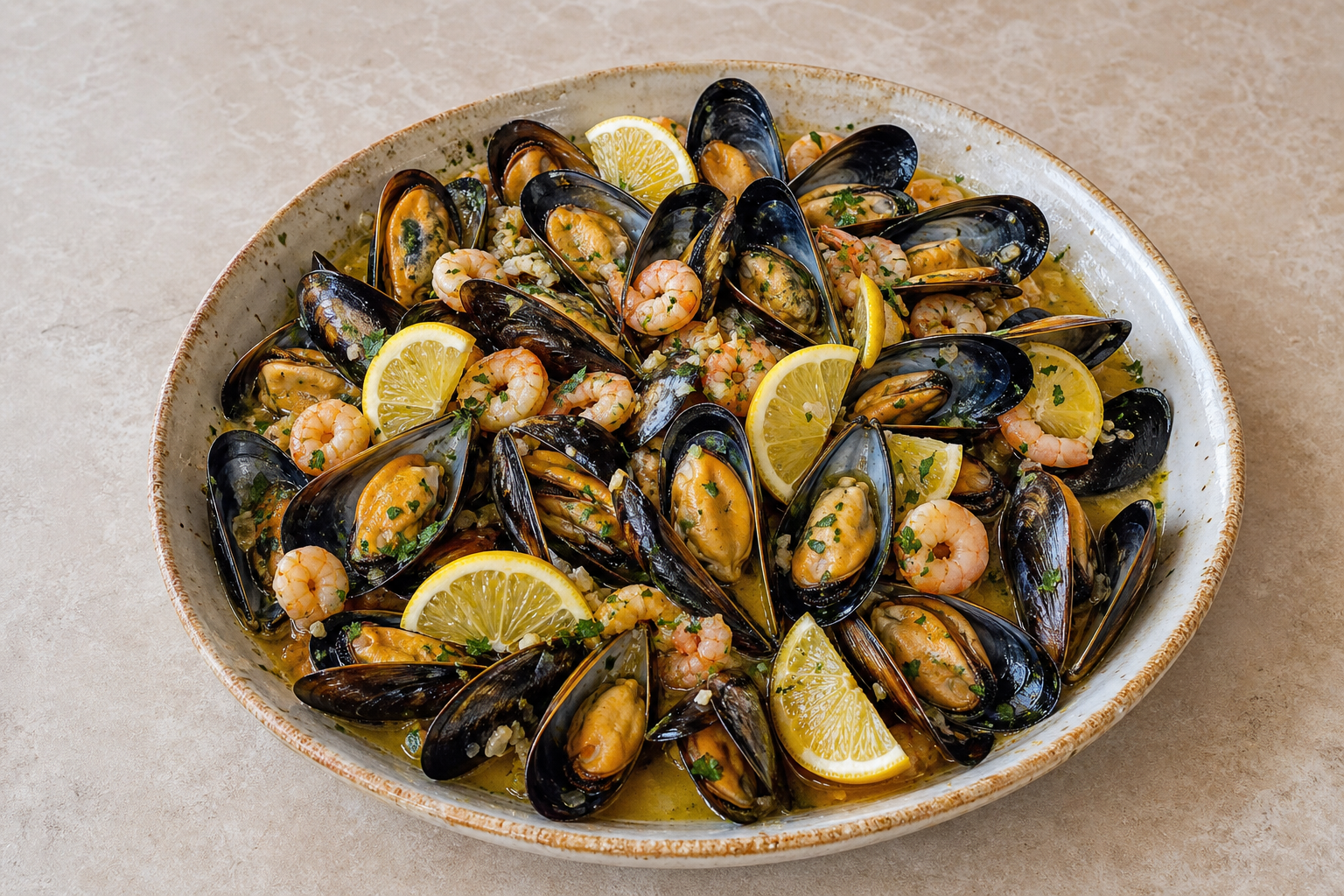PT Steamed mussels pot portuguese P10 — Portugal dish