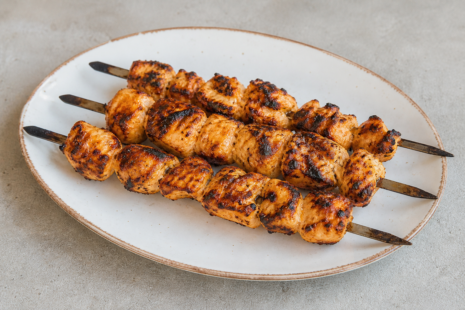 RO House grilled chicken skewers barbecue P03 — Romania dish
