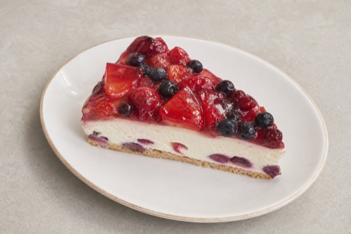 Photorealistic RO Fruit cheesecake slice dessert P03 food image by VDAMO
