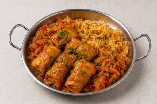 Photorealistic RO Cabbage roll plate eastern-european P05 food image by VDAMO