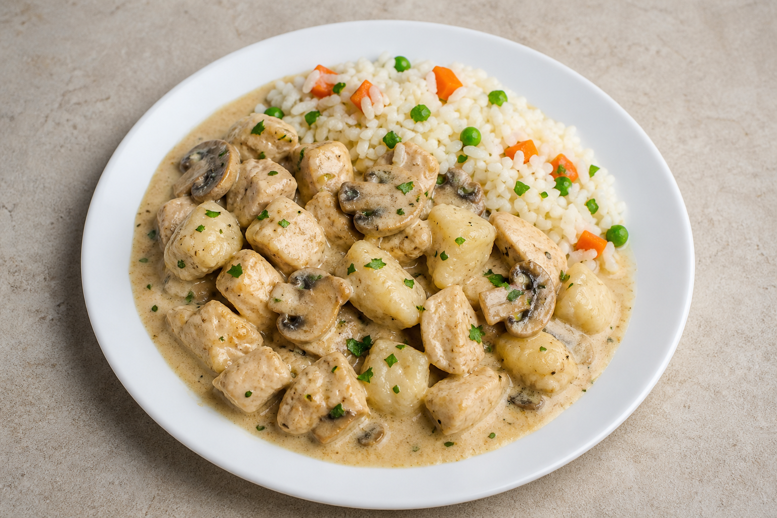 RO Creamy mushroom dumplings eastern-european P01 — Romania dish