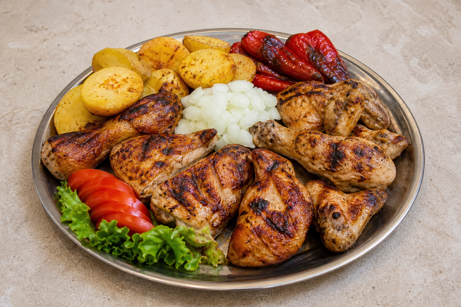 RS Grilled chicken meal balkan P10 — Serbia dish